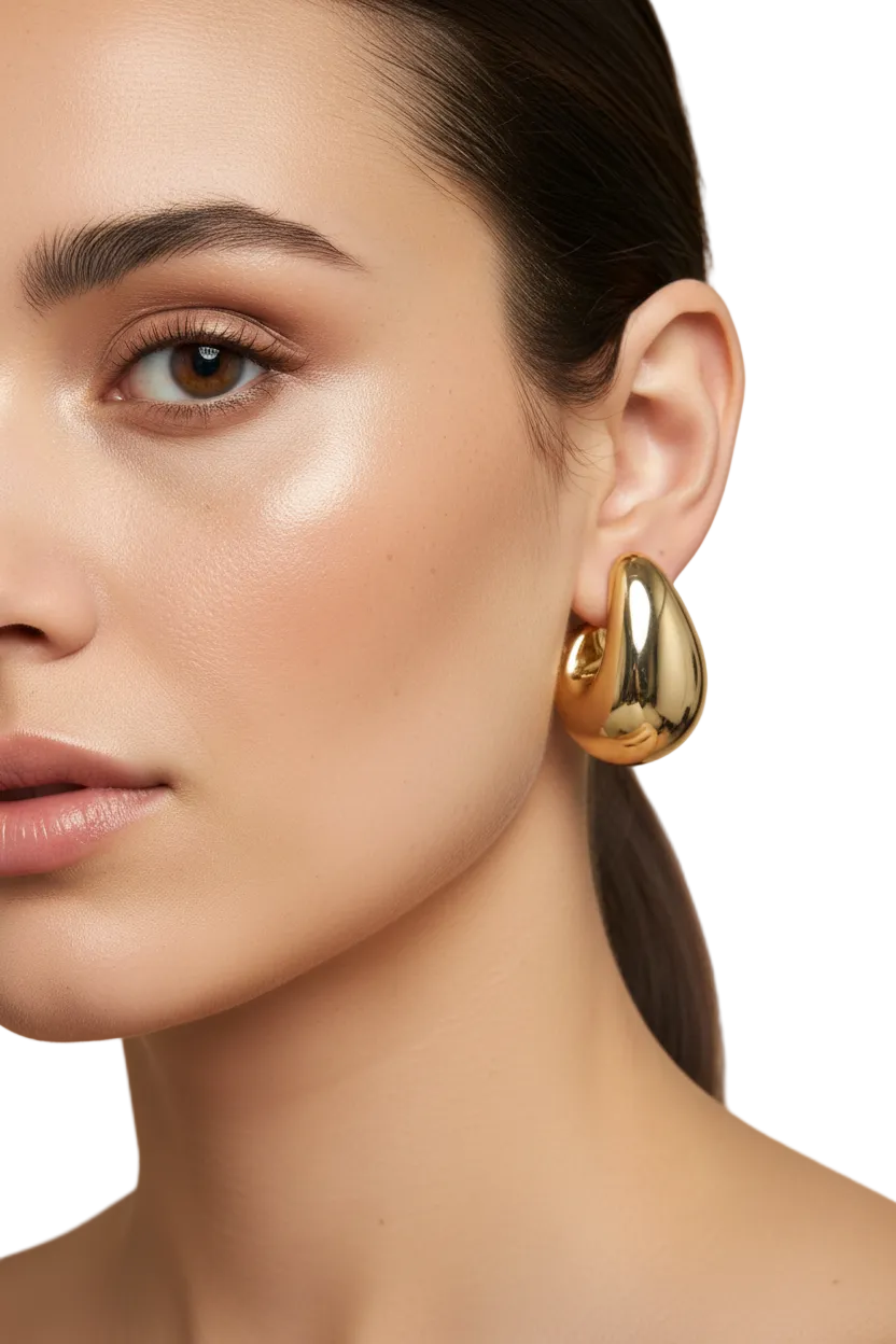 Gold plated stainless steel earrings