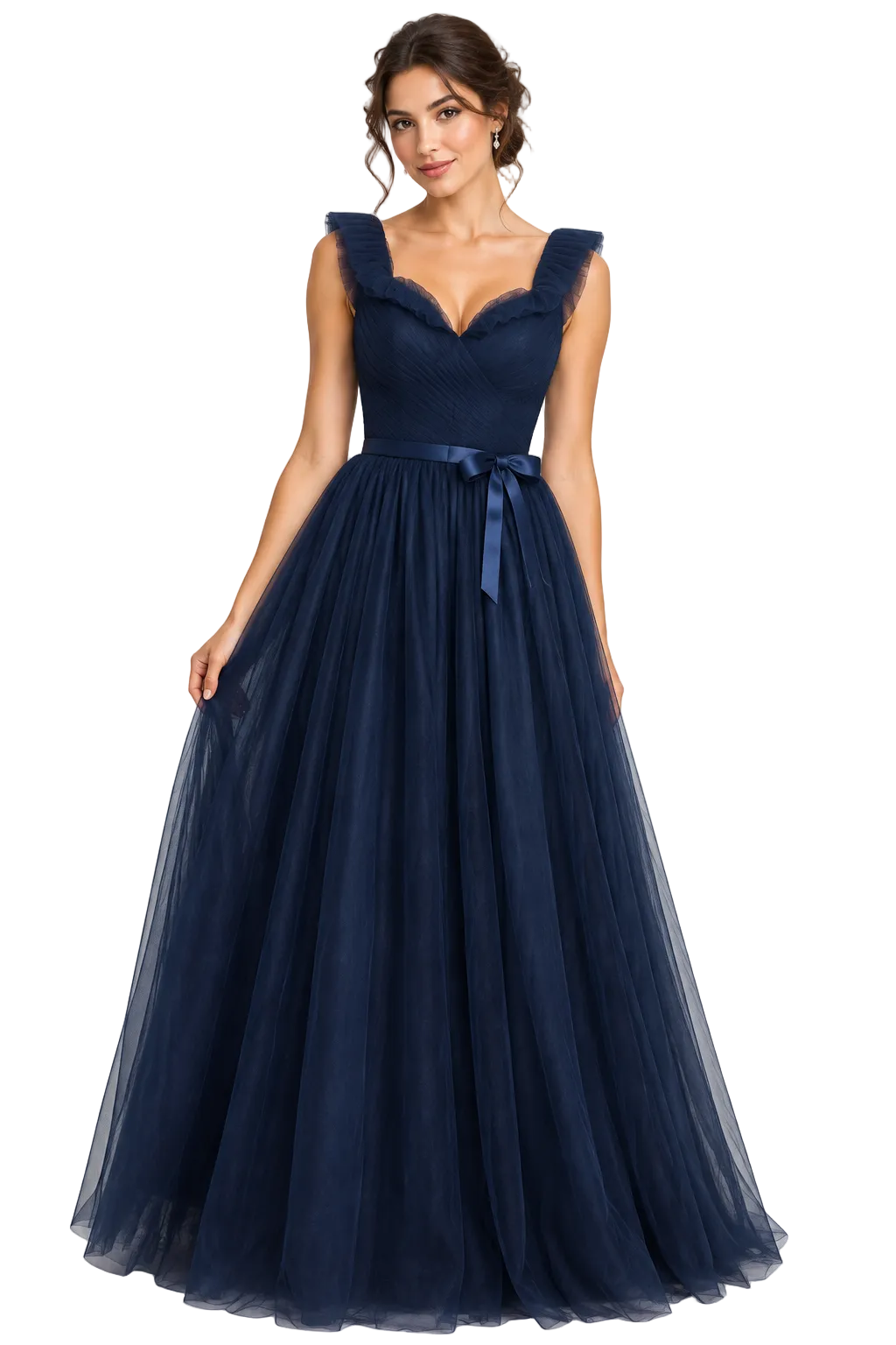 Navy formal/ball dress, size 10-12