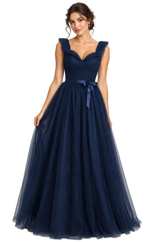 Navy formal/ball dress, size 10-12
