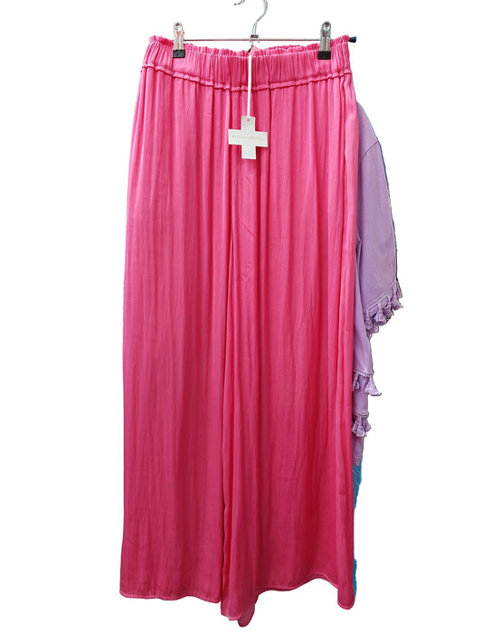 Stella + Gemma pink wide leg silky pants, size 10