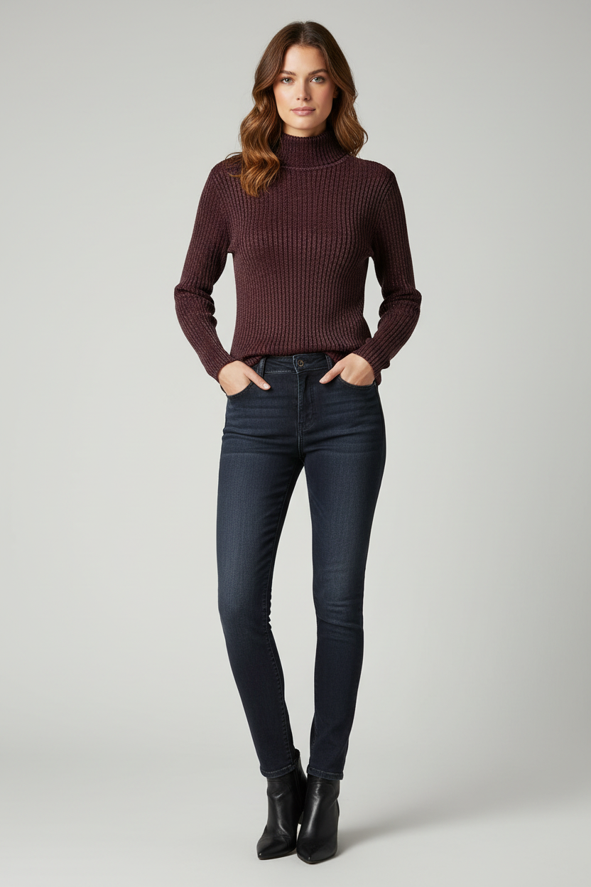 Cue burgundy top, size 8-10