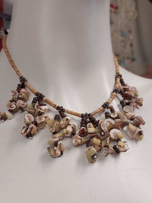 Shell beaded necklace