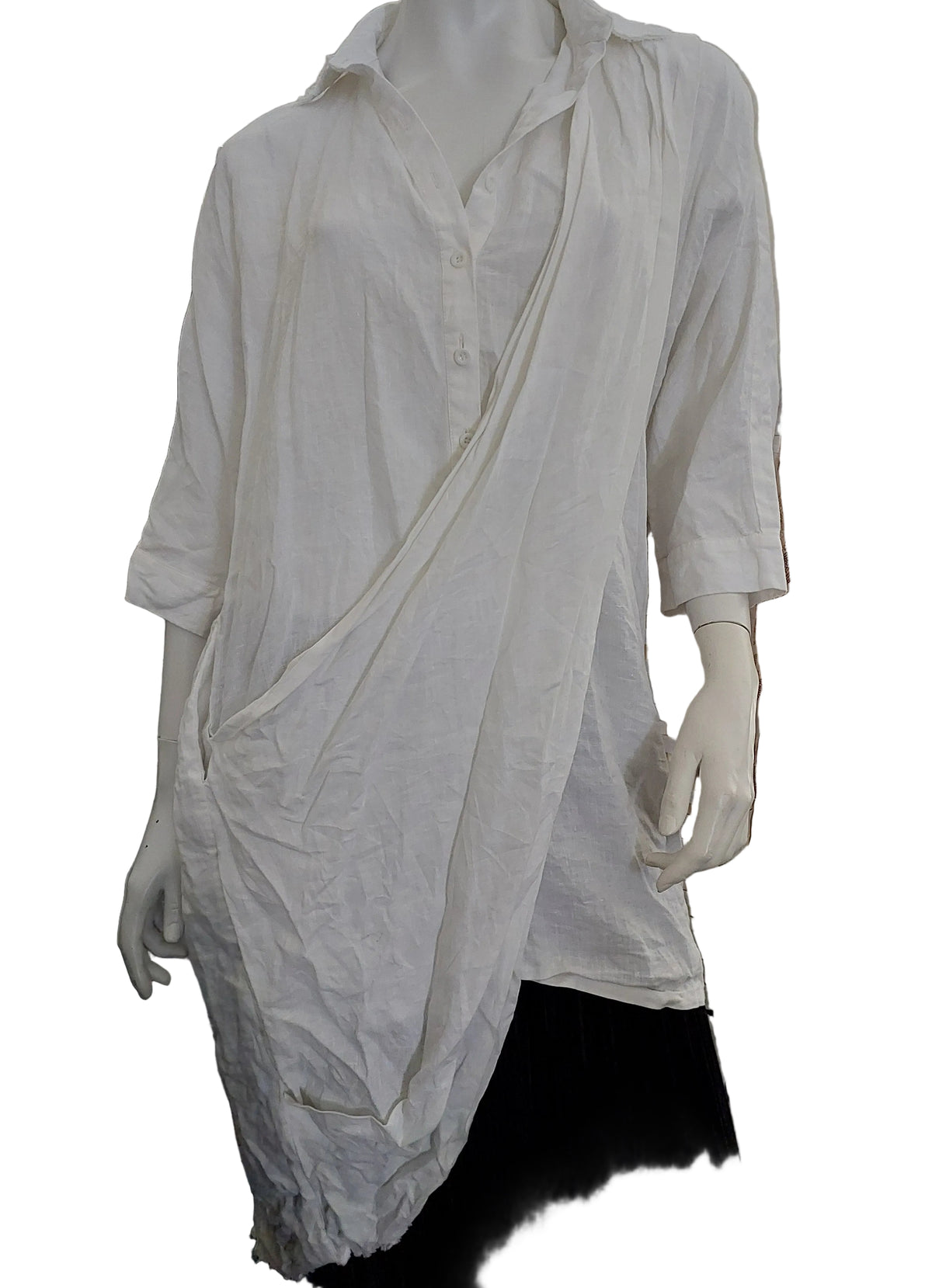 Acler ivory linen layering top, size 12-14