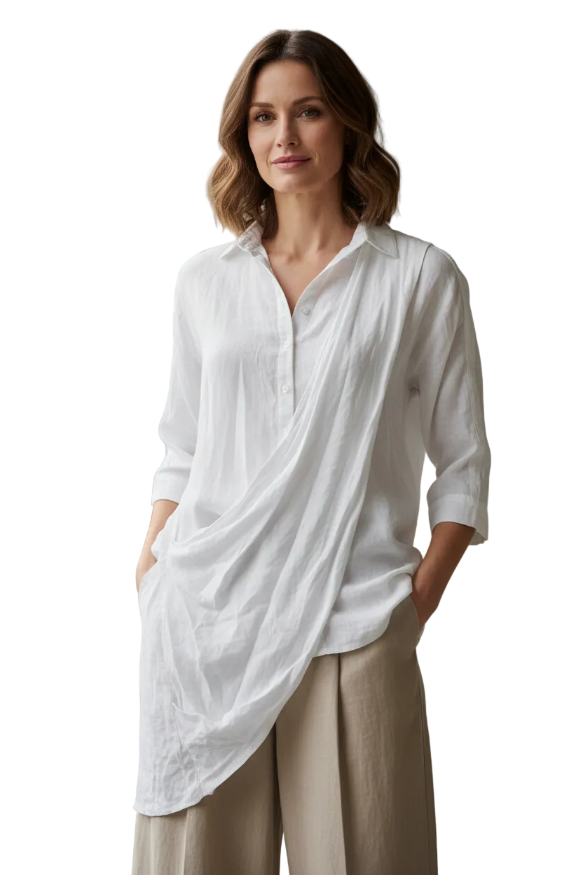 Acler ivory linen layering top, size 12-14