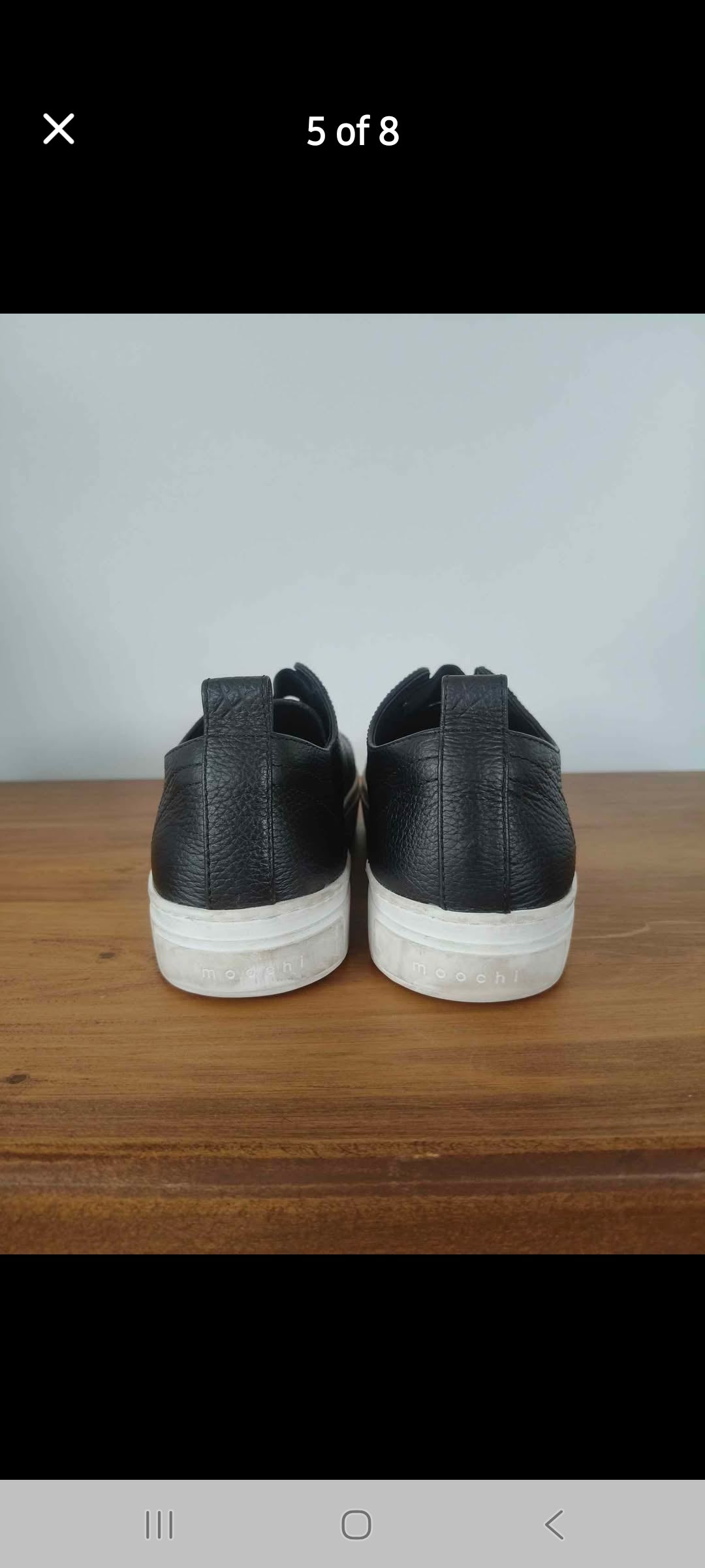 Moochi twice kicks black flats/shoes, size 39/8, retail $289