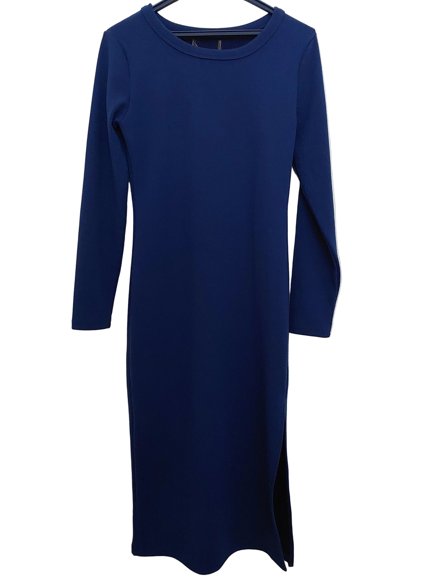 Blue midi bodycon dress, size 8-10