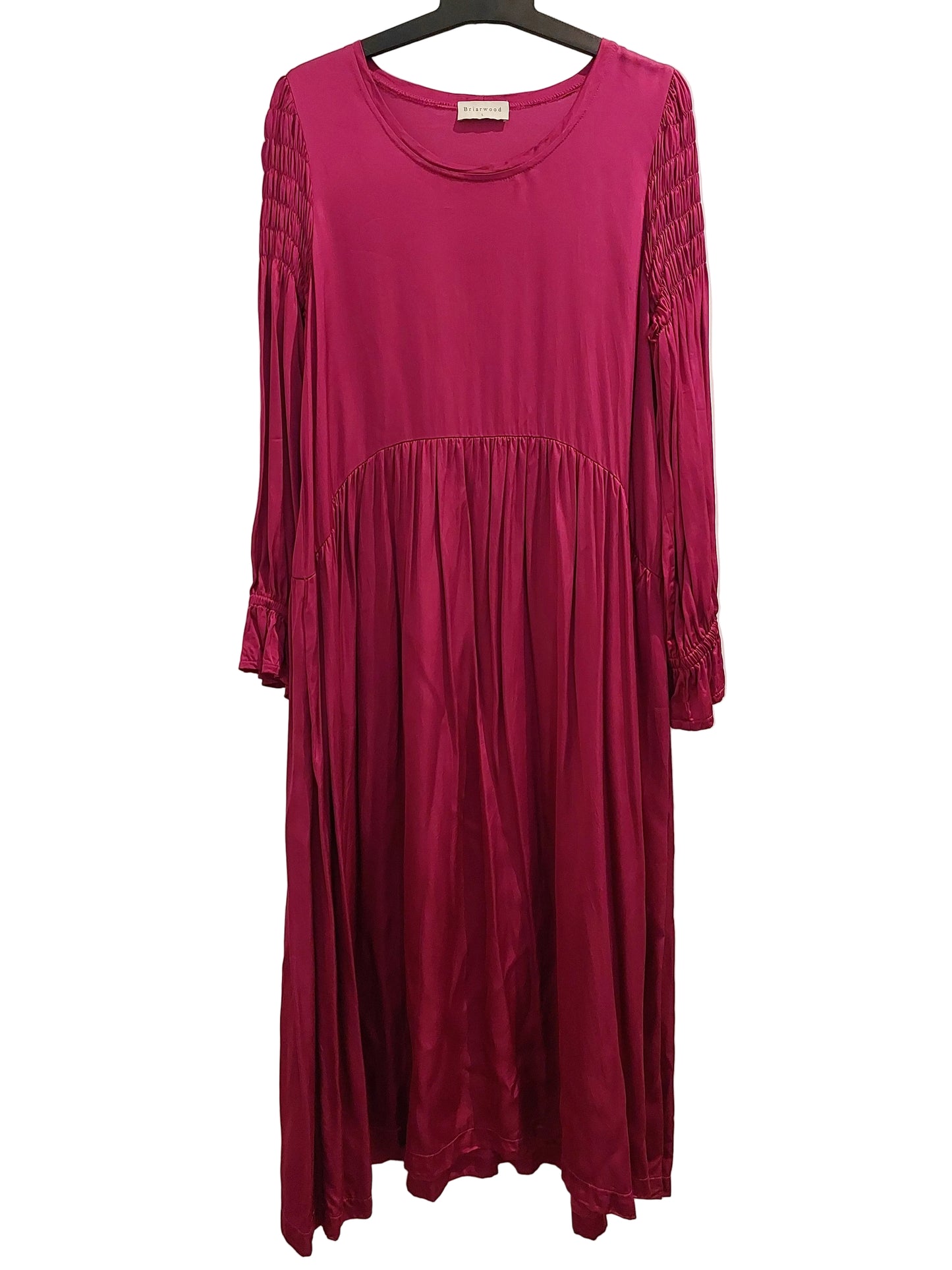 Briarwood cerese pink silky l/s dress size L/16