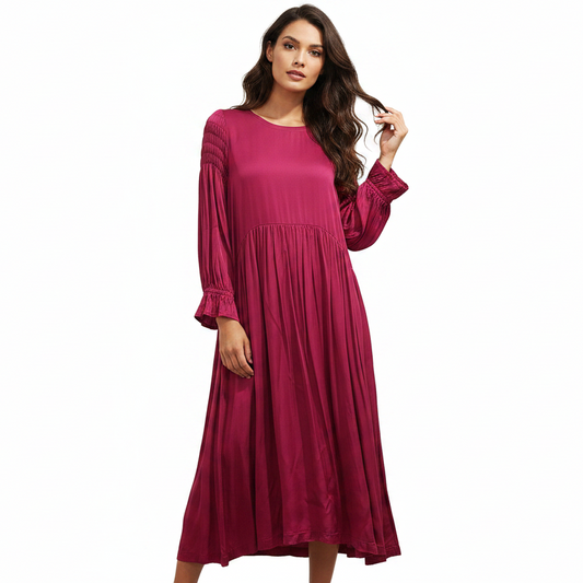 Briarwood cerese pink silky l/s dress size L/16