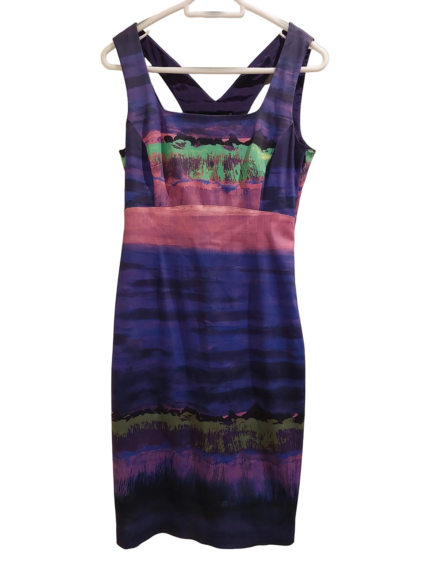 Karen Millen purple party/ formal dress, size 10-12