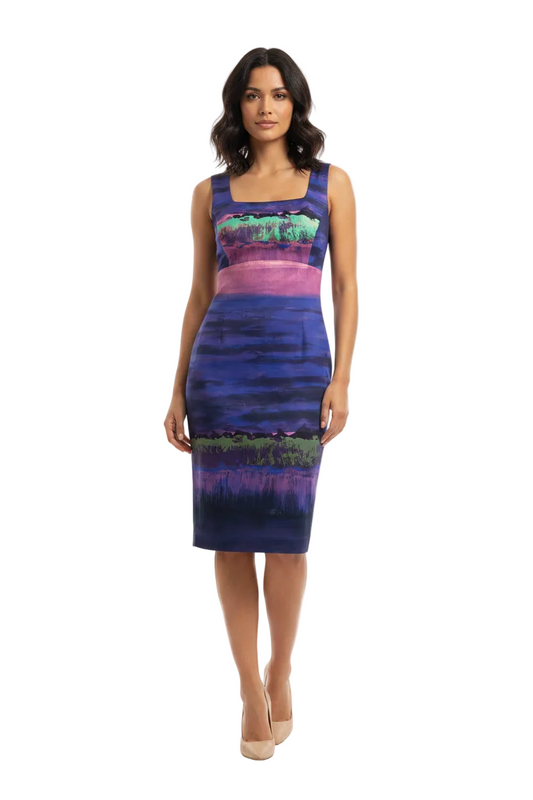 Karen Millen purple party/ formal dress, size 10-12