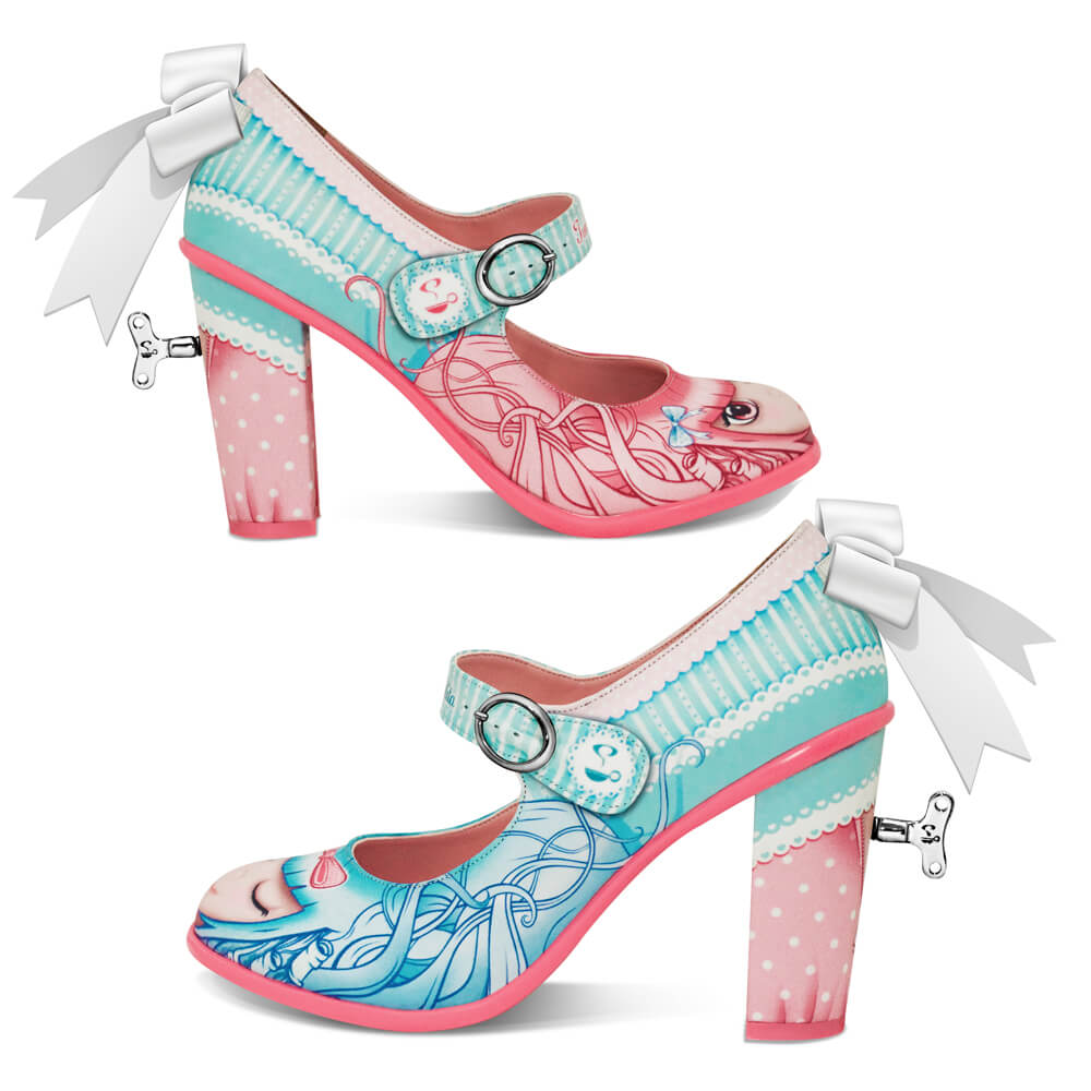 New Hot Chocolate Design  Twin Lolita Mid Heel Mary Jane heels, size 38/7