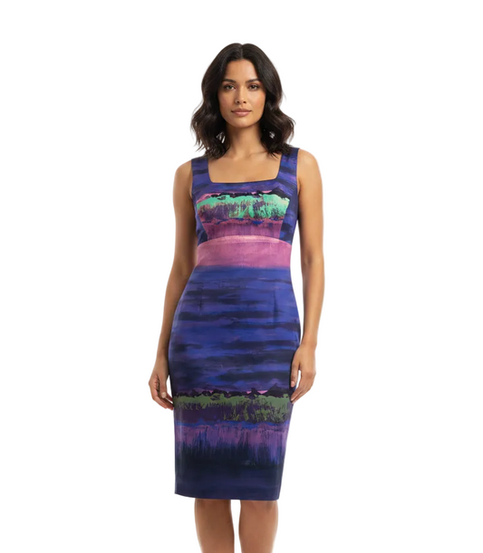 Karen Millen purple party/ formal dress, size 10-12