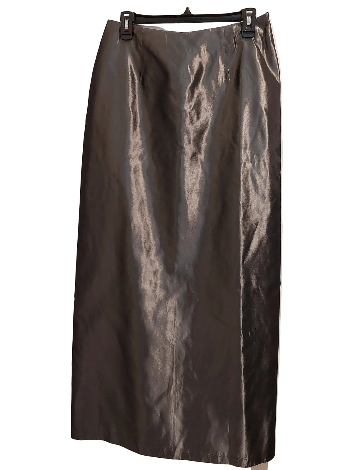 Laura K dark silver maxi skirt, size 10