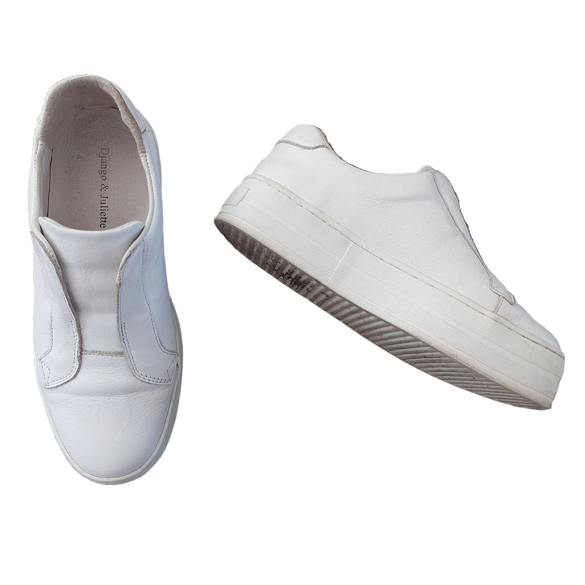 Django & Juliette white flats, size 37