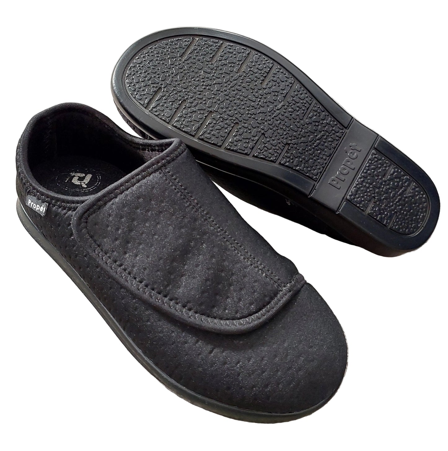 Propet black slippers, size 8, rrp $180