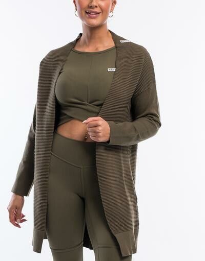 Etch brown ribbed cardigan, size 10