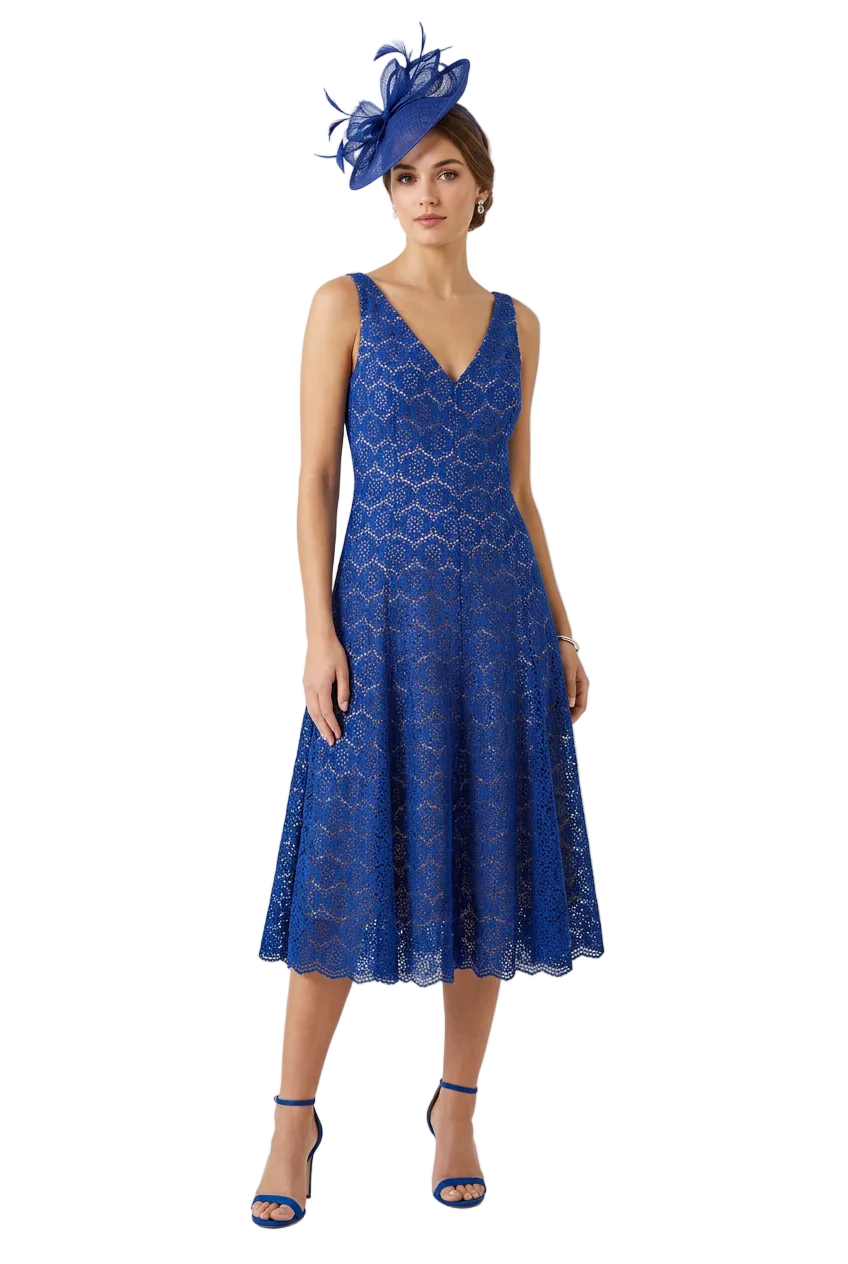 Coast blue lace midi formal/party dress, size 10