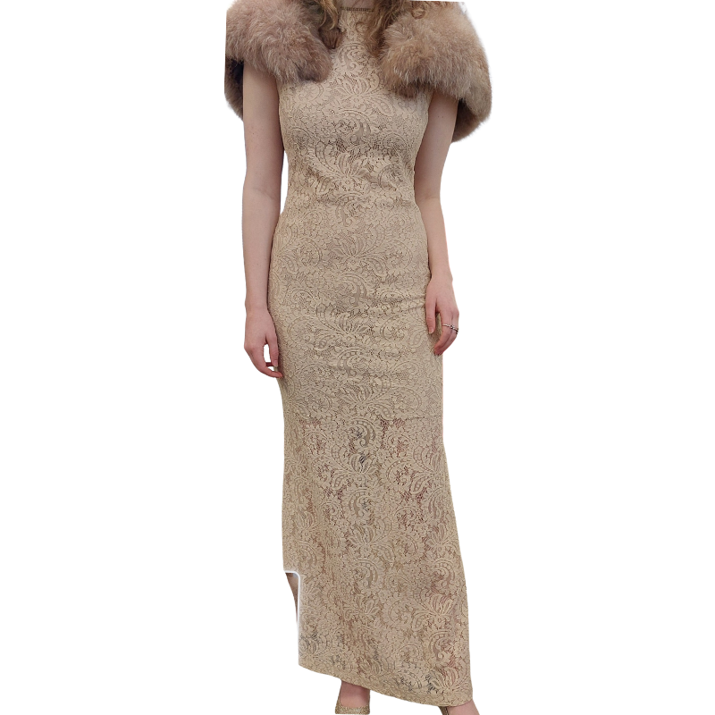 GYGESS beige lace formal/ball dress, size 10