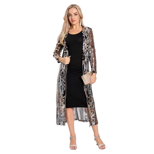NEW silver/rose gold sequin coat, size 10-18