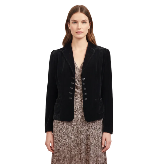Marilyn Seyb black velvet jacket, size 14