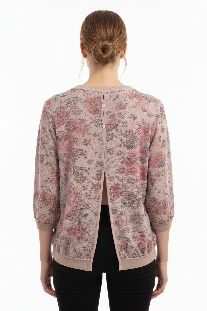 IMAGINE Italian dusky pink floral top, 12-14