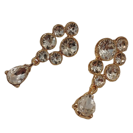 Gold plated CZ drop earrings