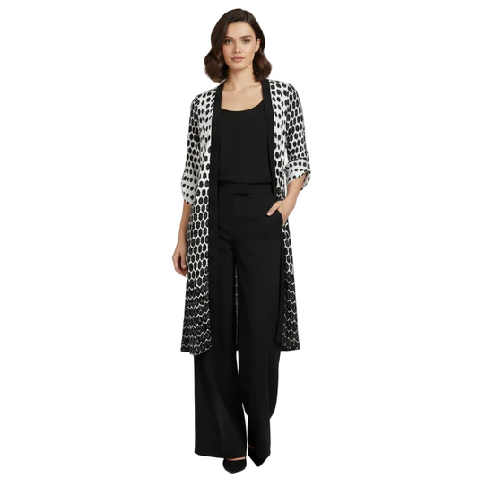 NEW Picadilly black  & white layering coat,  size S /10-12