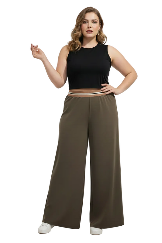 Mineral khaki wide leg Summer pants, size 20