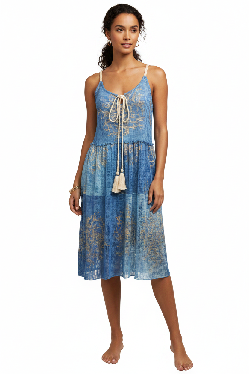 Stella & Gemma blue mesh Summer dress, size 10