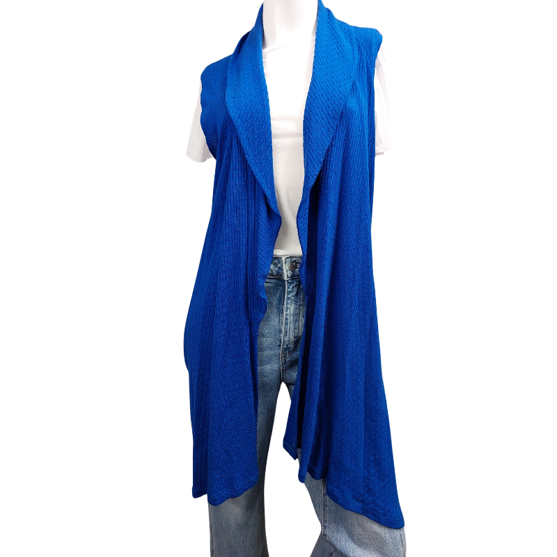Eclipse cobalt blue wool layering coat, size 12