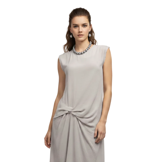 Moochi grey chiffon dress, size 10