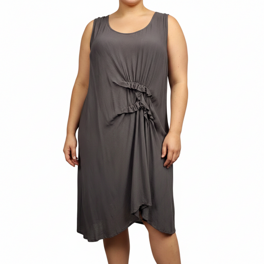 Calico grey chiffon dress, size 16