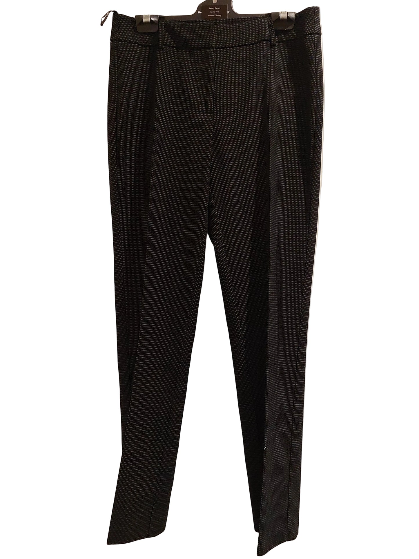 Ella J classic black / green pants, size 10