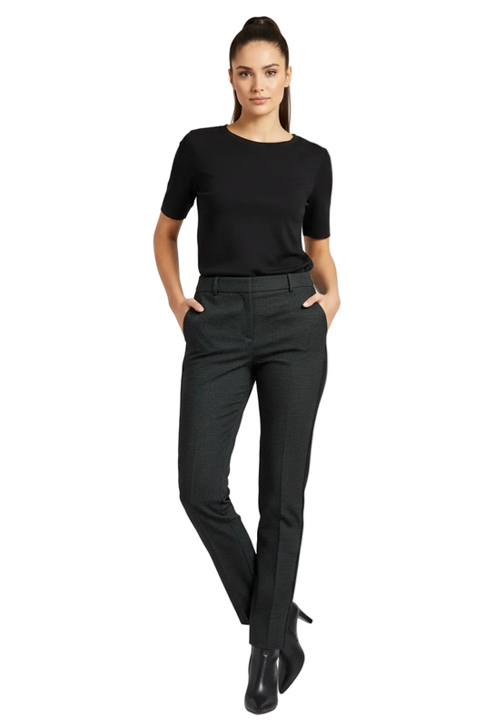 Ella J classic black / green pants, size 10