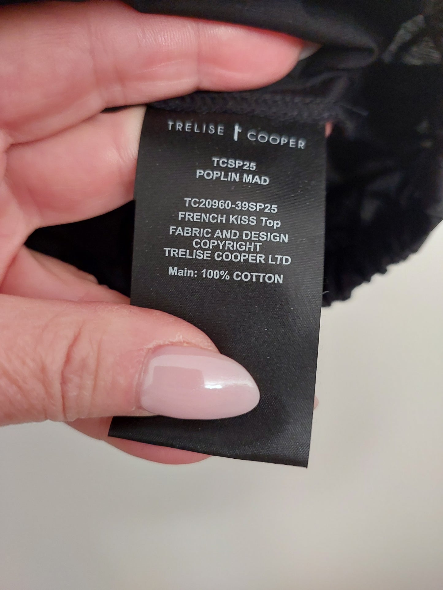Trelise Cooper black Poplan Mad top, size 10