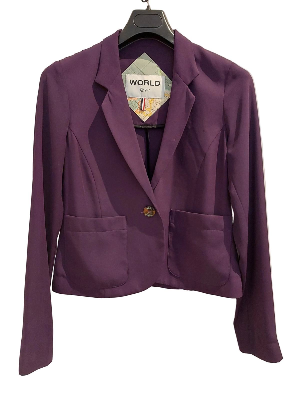 World Designer purple jacket, size 10