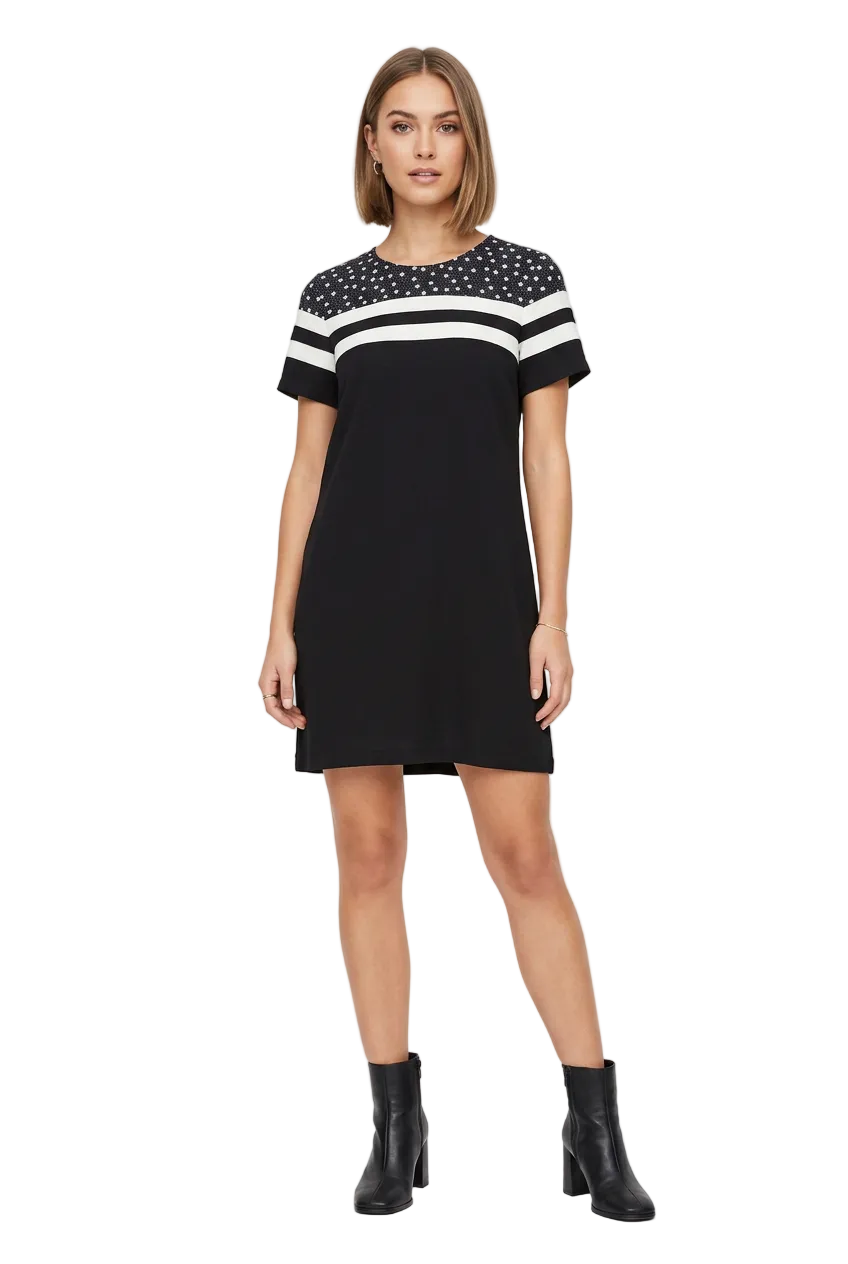 Paint It Red navy / black/ ivory mini dress size 8