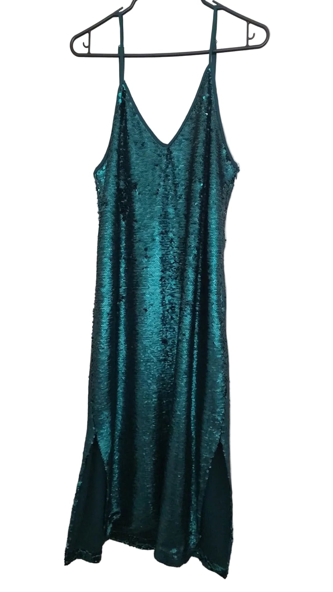 Coop teal green sequin dress, size S, size 10
