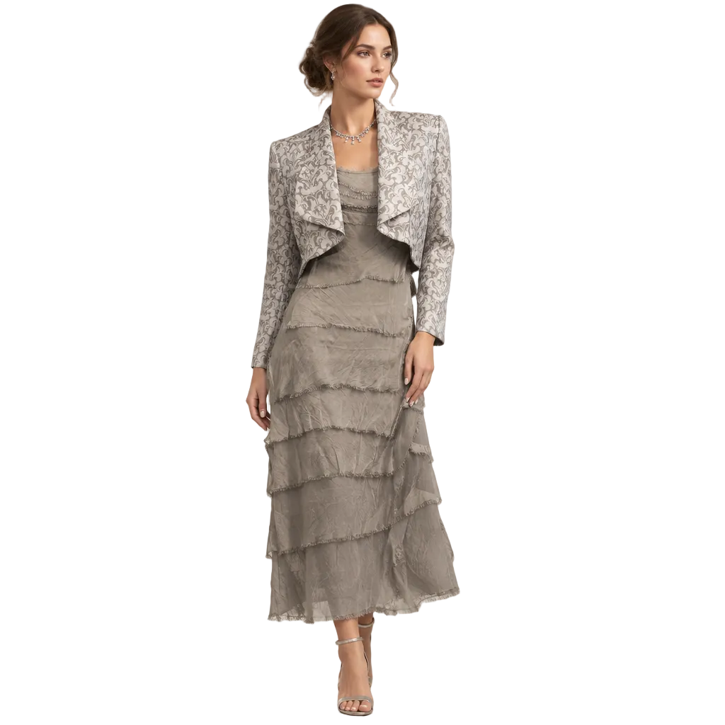 Carla Zampatti silver cropped jacket, size 14