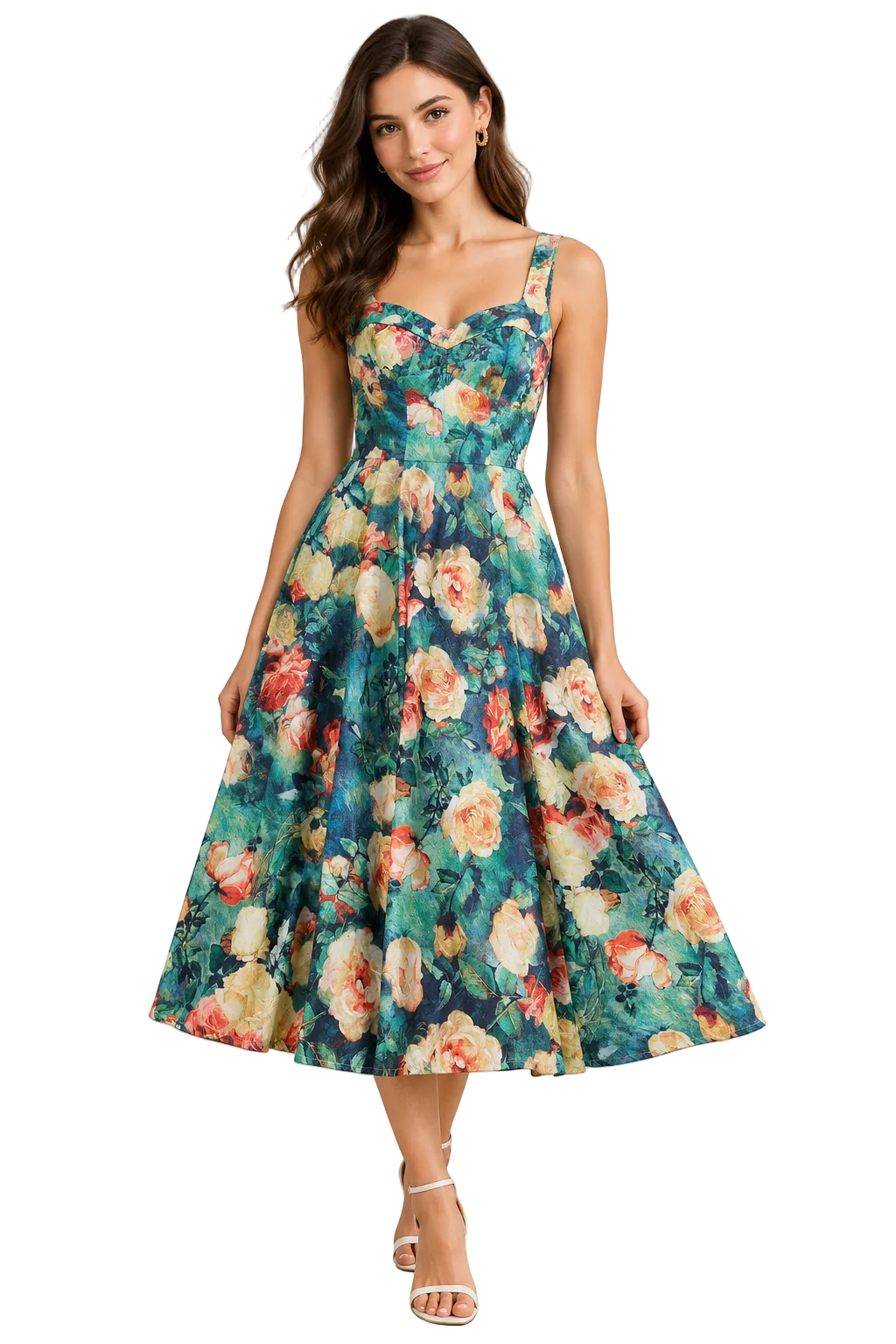 Annah S Spring floral dress, size 10
