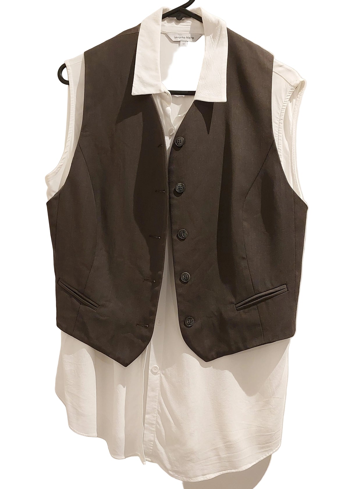 Country Road brown vest, size 12