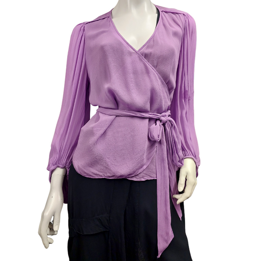 Country Road lilac wrap top & camisole,size 14