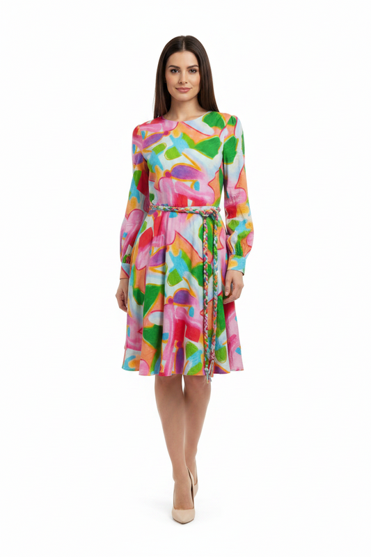 Gorman linen Spring tones dress, size 10