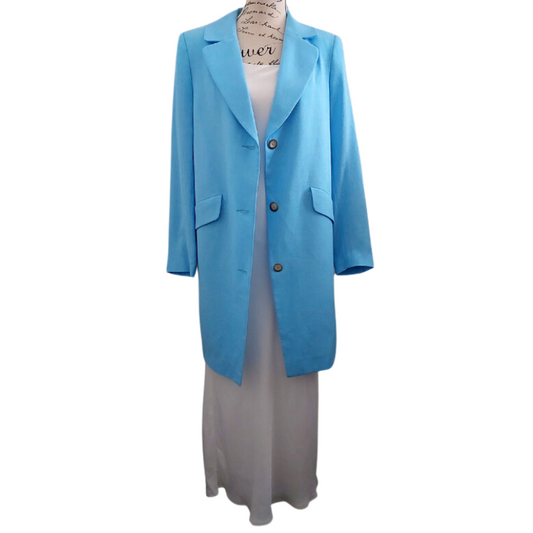 Trelise Cooper blue Maid A Sail coat, size 8/10-HIRE ONLY