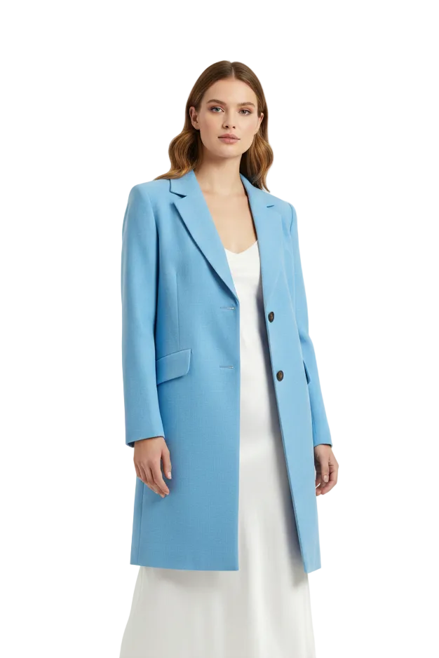 Trelise Cooper blue Maid A Sail coat, size 8/10-HIRE