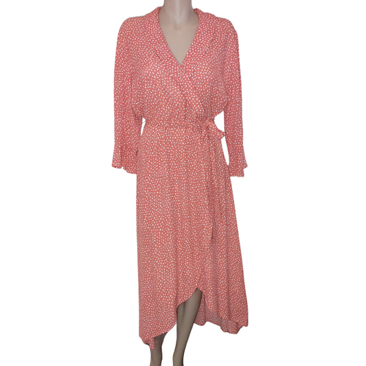 Karen Walker rust/orange & white dress, size 10