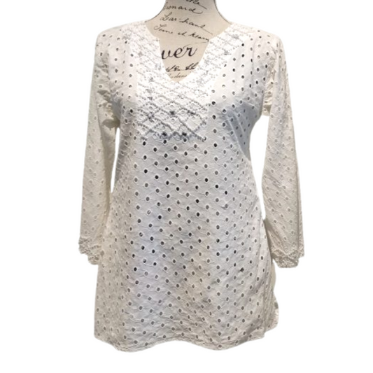 What Woman Want white Summer bling top, size 10