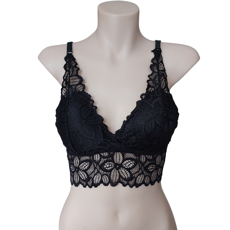 NEW lace bralette/camisole, blue & pink in stock-fits 8-10