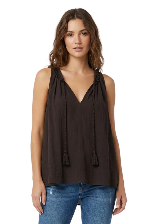 Country Road black cotton Summer top, size 10