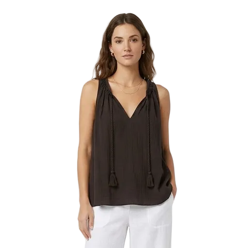 Country Road black cotton Summer top, size 10